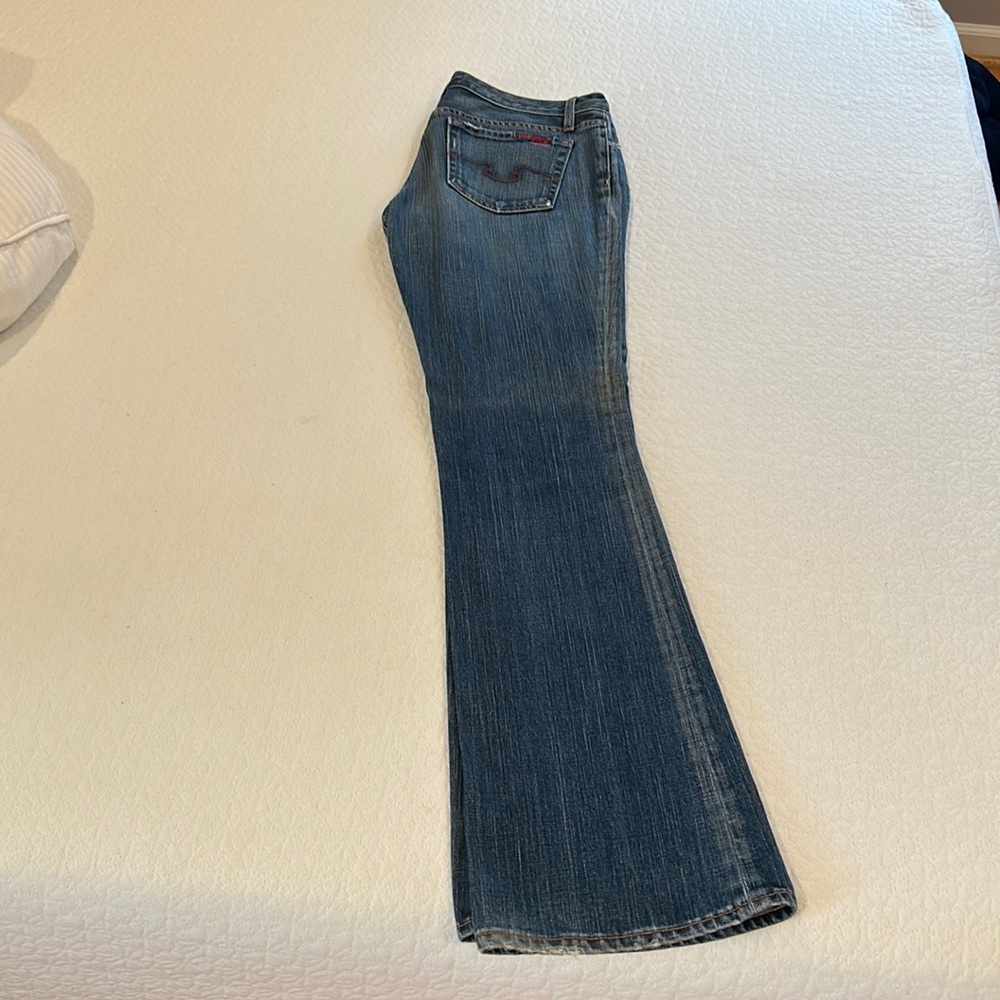 Vintage Blue Cult low-rise bootleg jeans